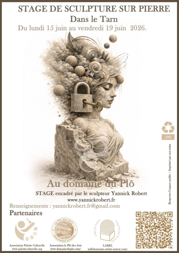 stage de sculpture dans le Tarn au domaine du Plô.